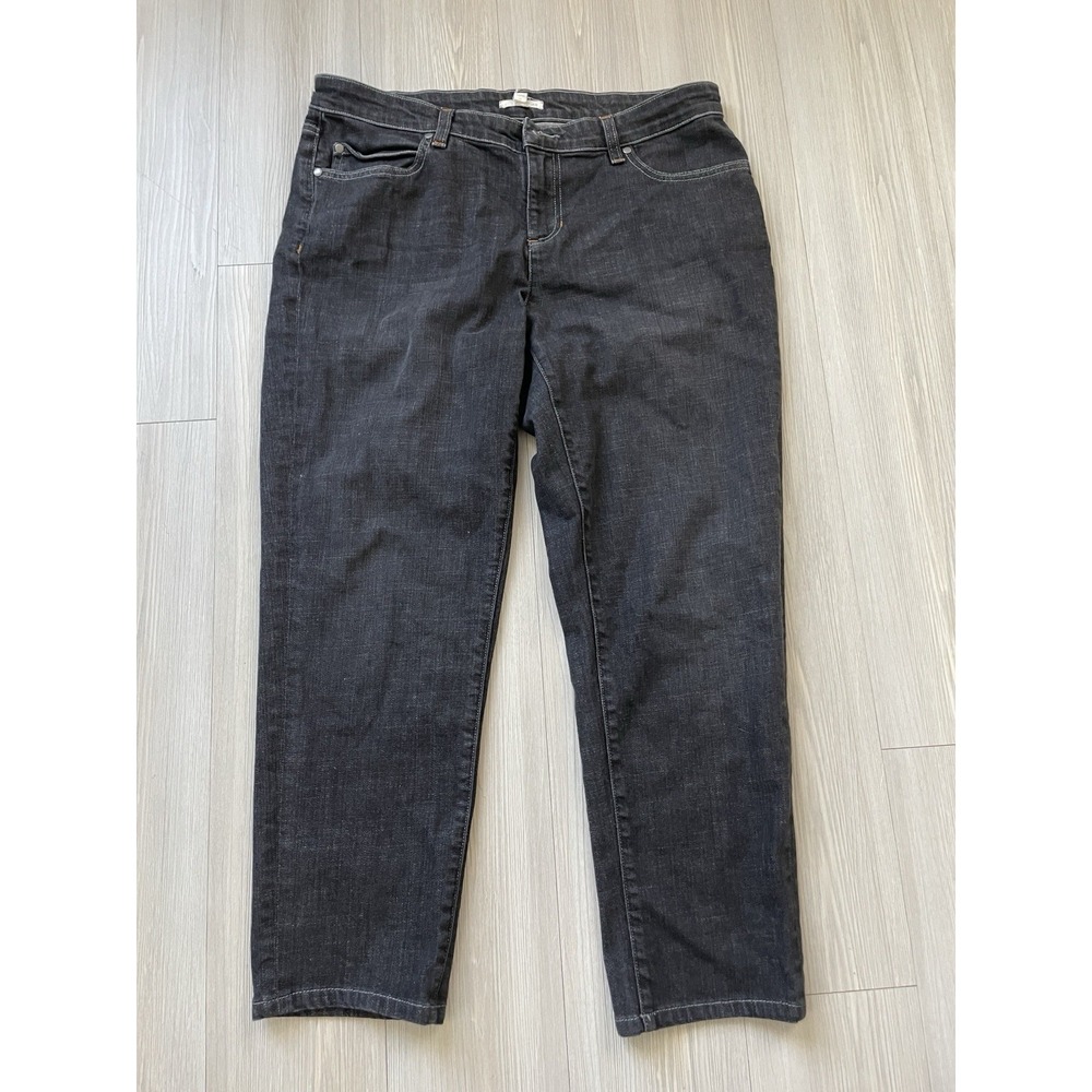 Eileen Fisher Women's Black Jeans Size 10 Straight Leg Autumn